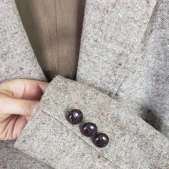 Vintage Tweed Collared Blazer Button Up - Picture 8 of 15